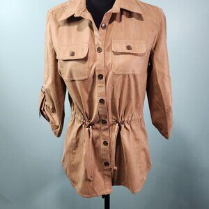 Faux leather button down jacket Size 0
Lot H